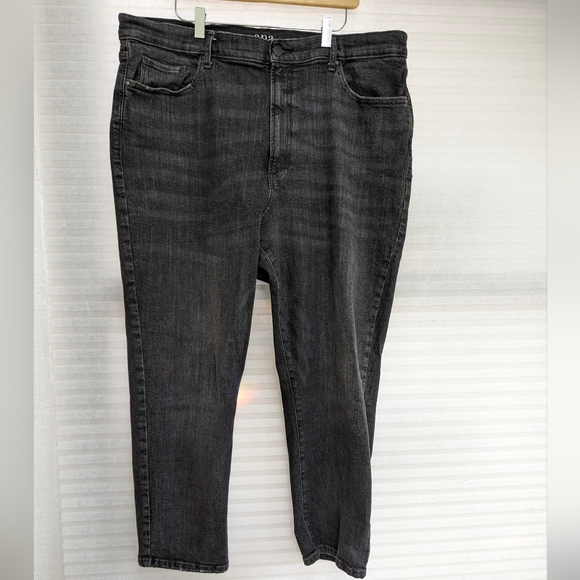 a.n.a Womens High Rise Straight Leg Jean Size 20 Black Shadow - Picture 6 of 6